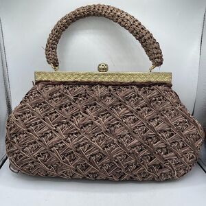 RARE Vintage Marchioness Rafia Purse.